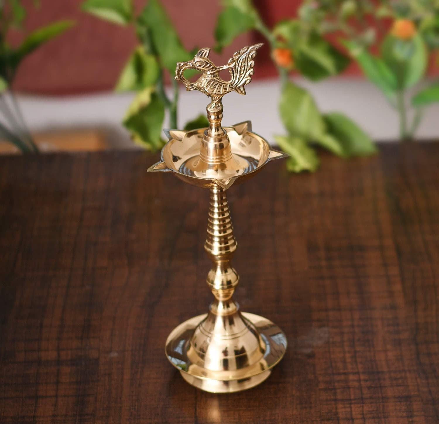 Brass Peacock Diya