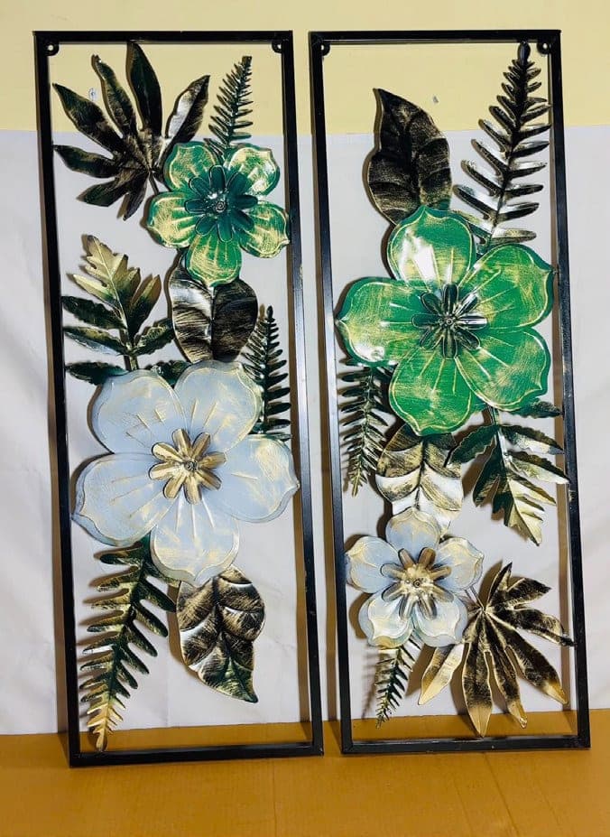 Flower Wall Art Panels (Pair)